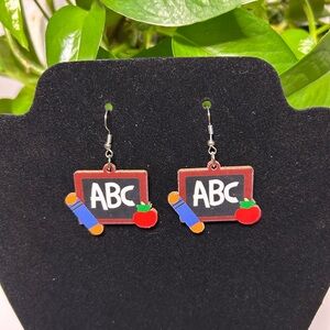💜4for$20💜 Chalkboard ABC Earrings
